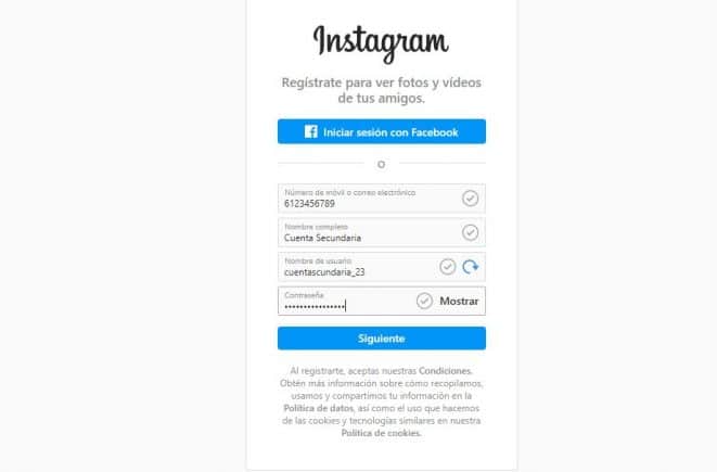 crear cuenta secundaria instagram perfil privado