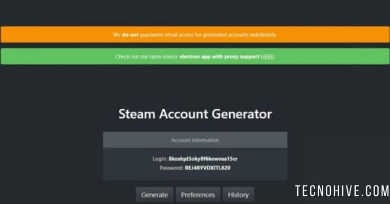 gratis steam-kontogenerator