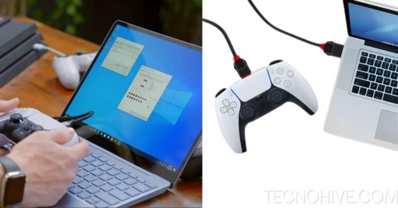 Connect the PS5 controller to the USB C PC