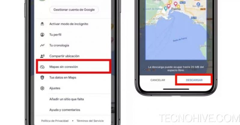 Brug google maps uden internet på iPhone